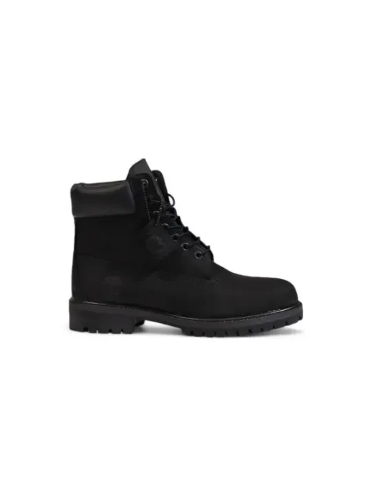 Schwarze Timberland-Stiefel robuste Sohle