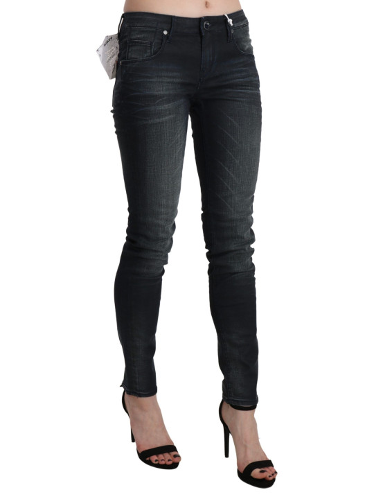 Jeans & Pants Elegant Low Waist Skinny Black Jeans 250,00 € 7333413032812 | Planet-Deluxe