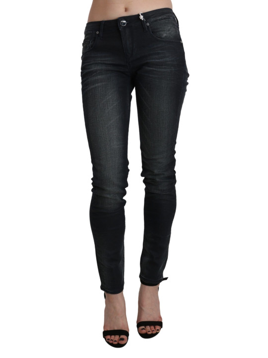 Jeans & Pants Elegant Low Waist Skinny Black Jeans 250,00 € 7333413032812 | Planet-Deluxe