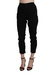 Jeans & Pants Chic High Waist Cropped Black Jeans 250,00 € 7333413031389 | Planet-Deluxe