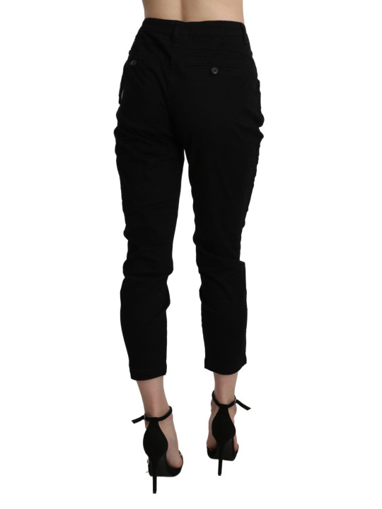 Jeans & Pants Chic High Waist Cropped Black Jeans 250,00 € 7333413031389 | Planet-Deluxe