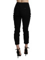 Jeans & Pants Chic High Waist Cropped Black Jeans 250,00 € 7333413031389 | Planet-Deluxe