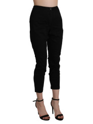 Jeans & Pants Chic High Waist Cropped Black Jeans 250,00 € 7333413031389 | Planet-Deluxe