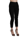 Jeans & Pants Chic High Waist Cropped Black Jeans 250,00 € 7333413031389 | Planet-Deluxe