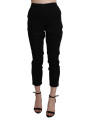 Jeans & Pants Chic High Waist Cropped Black Jeans 250,00 € 7333413031389 | Planet-Deluxe