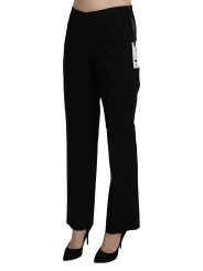 Jeans & Pants Elegant High Waist Straight Black Pants 260,00 € 7333413036148 | Planet-Deluxe