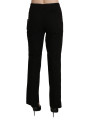 Jeans & Pants Elegant High Waist Straight Black Pants 260,00 € 7333413036148 | Planet-Deluxe