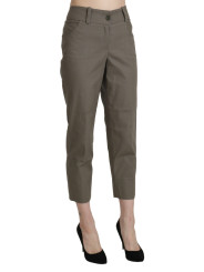 Jeans & Pants Elegant High Waist Cropped Pants in Gray 260,00 € 7333413006608 | Planet-Deluxe