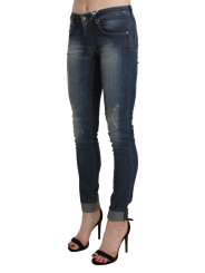 Jeans & Pants Chic Blue Washed Skinny Cropped Jeans 250,00 € 8034166273031 | Planet-Deluxe