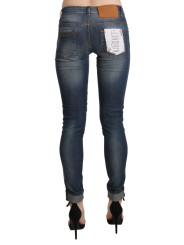 Jeans & Pants Chic Blue Washed Skinny Cropped Jeans 250,00 € 8034166273031 | Planet-Deluxe