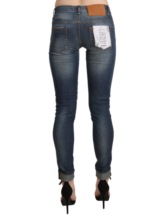 Jeans & Pants Chic Blue Washed Skinny Cropped Jeans 250,00 € 8034166273031 | Planet-Deluxe