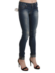 Jeans & Pants Chic Blue Washed Skinny Cropped Jeans 250,00 € 8034166273031 | Planet-Deluxe