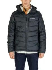 Schwarze Columbia Pufferjacke mit Kapuze
