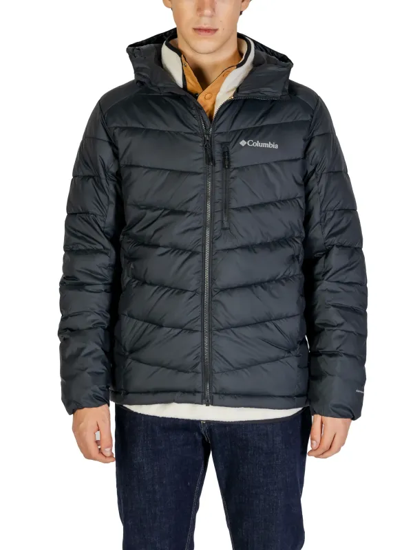 Schwarze Columbia Pufferjacke mit Kapuze