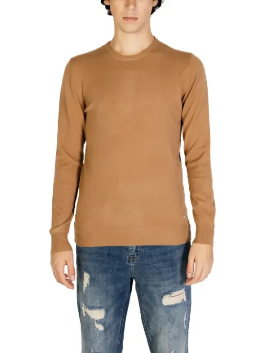 Taupefarbener Gianni Lupo Strickpullover