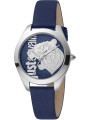 Just Cavalli blaues Tigeruhr Lederarmband