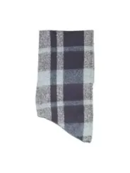 Grauer karierter Fleece-Schal warm weich