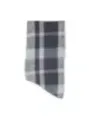 Grauer karierter Fleece-Schal warm weich
