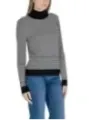 Schwarzer gestreifter Sandro Ferrone Pullover