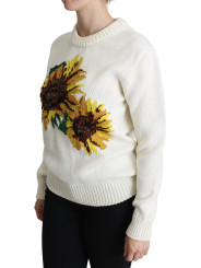 Sweaters Elegant Knitted Sunflower Sweater 1.210,00 € 8059226781196 | Planet-Deluxe