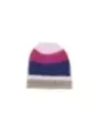 Gestrickte Mütze mit Farbstreifen