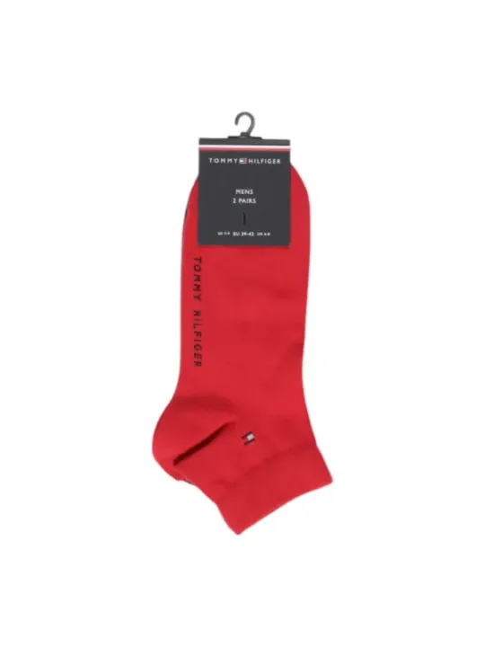 Rote Tommy Hilfiger Socken Logo