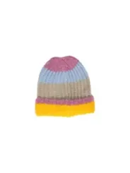 Mehrfarbige gestreifte Strickmütze Pieces 477576