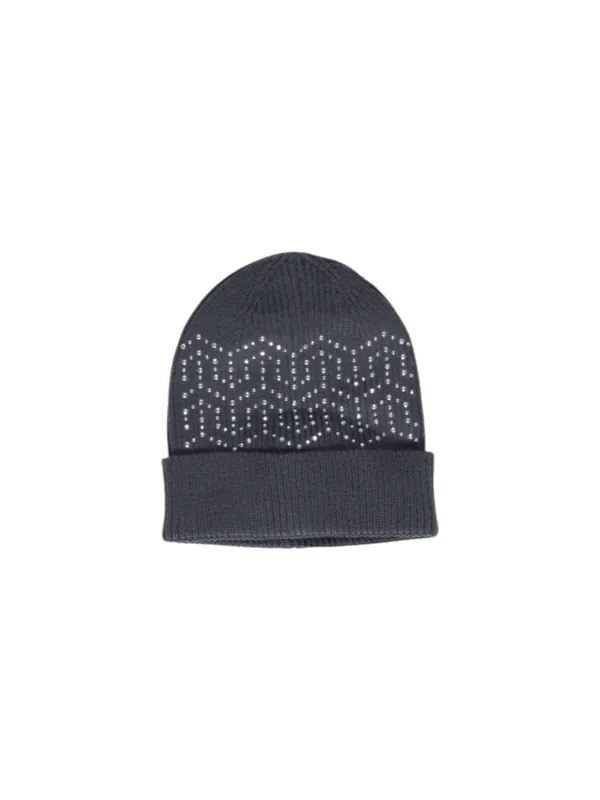 Graue Strickmütze mit weißem Muster Graue Strickmütze mit weißem Muster