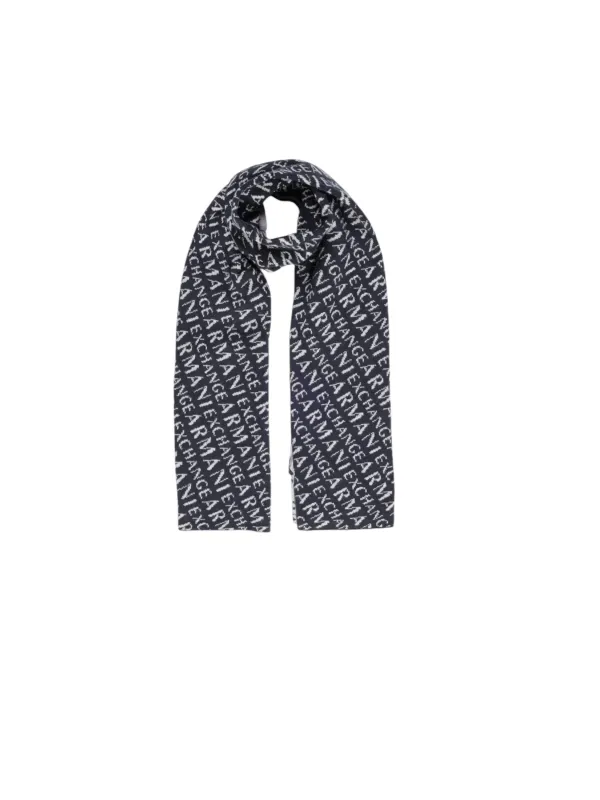Schwarzer Armani Exchange Logo Schal