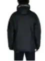 Schwarze isolierte Columbia-Jacke mit Kapuze