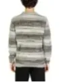 Schwarzer Alpaka-Pullover mit Stickerei