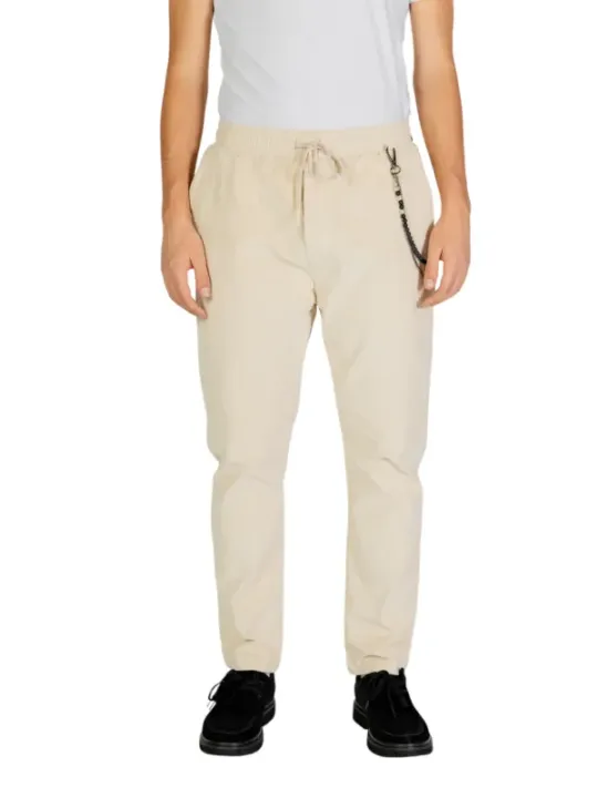Khaki-Hose mit Kordelzug