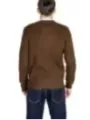 Dunkelbrauner V-Ausschnitt Strickpullover