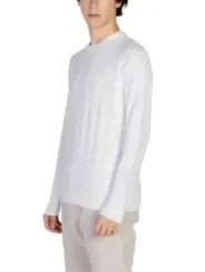 Weißes Antony Morato Crewneck Langarmshirt