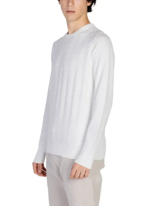 Weißes Antony Morato Crewneck Langarmshirt