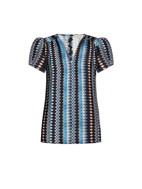 Rinascimento 477263 Zickzack-Bluse schwarz blau Rinascimento 477263 Zickzack-Bluse schwarz blau