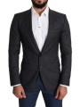 Blazers Elegant Black Virgin Wool Martini Blazer 2.140,00 € 7333413031723 | Planet-Deluxe