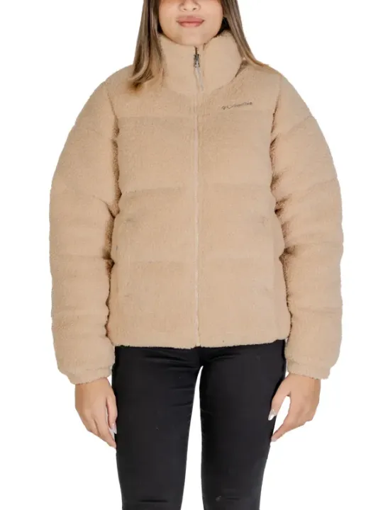 Beige Columbia Pufferjacke mit Logo
