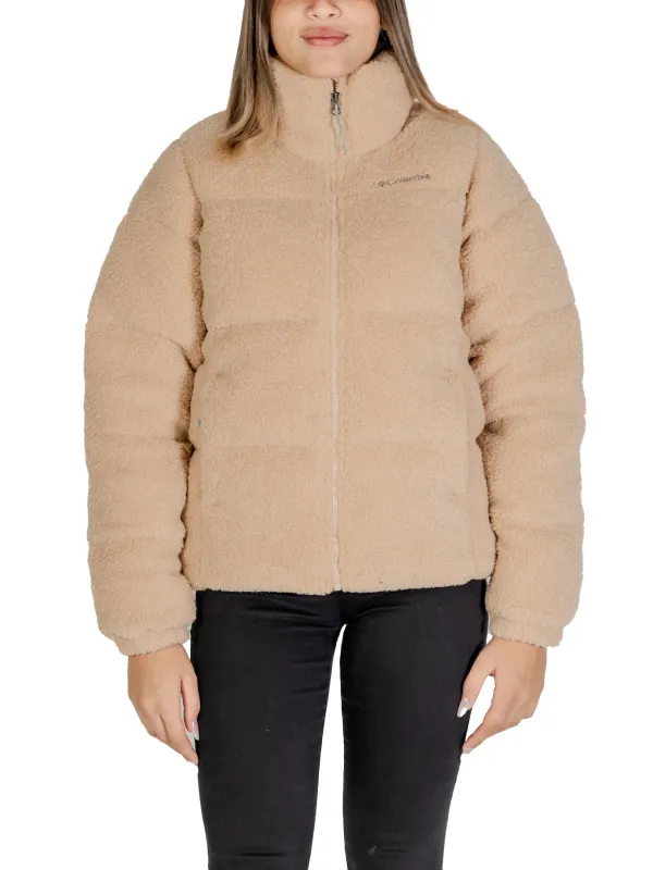 Beige Columbia Pufferjacke mit Logo