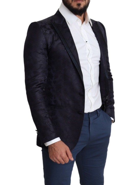 Blazers Elegant Silk Blend Martini Blazer in Blue 2.840,00 € 7333413031730 | Planet-Deluxe