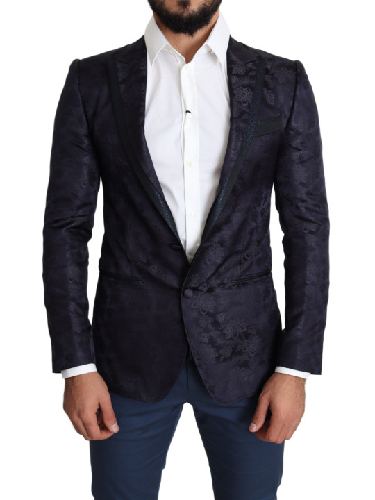 Blazers Elegant Silk Blend Martini Blazer in Blue 2.840,00 € 7333413031730 | Planet-Deluxe