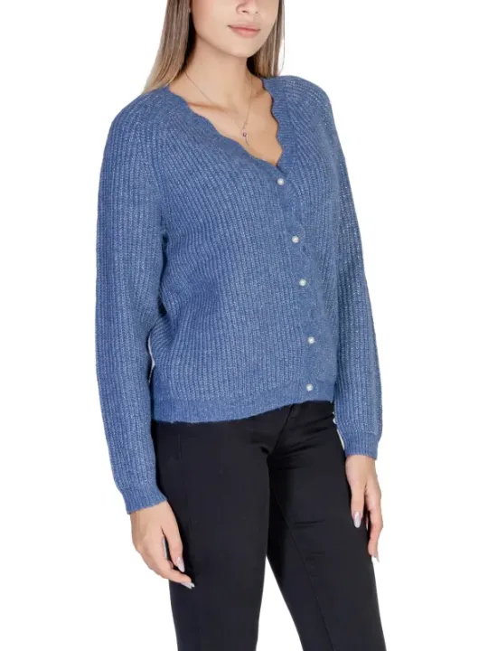Leichter blauer Strick-Cardigan Vila