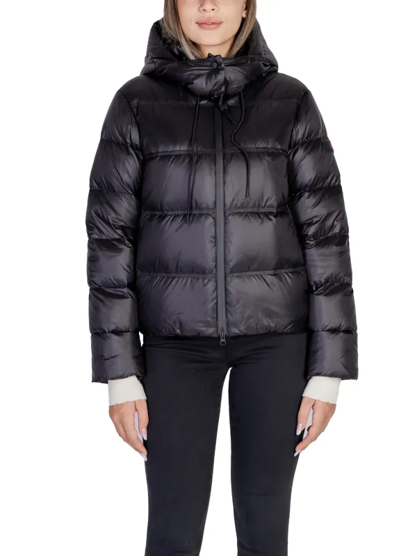 Schwarze Daunenjacke mit Kapuze Schwarze Daunenjacke mit Kapuze