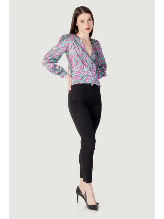 Bluse mit Rüschen und Blumenmuster