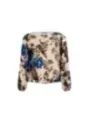 Bluse mit floralem Muster V-Ausschnitt