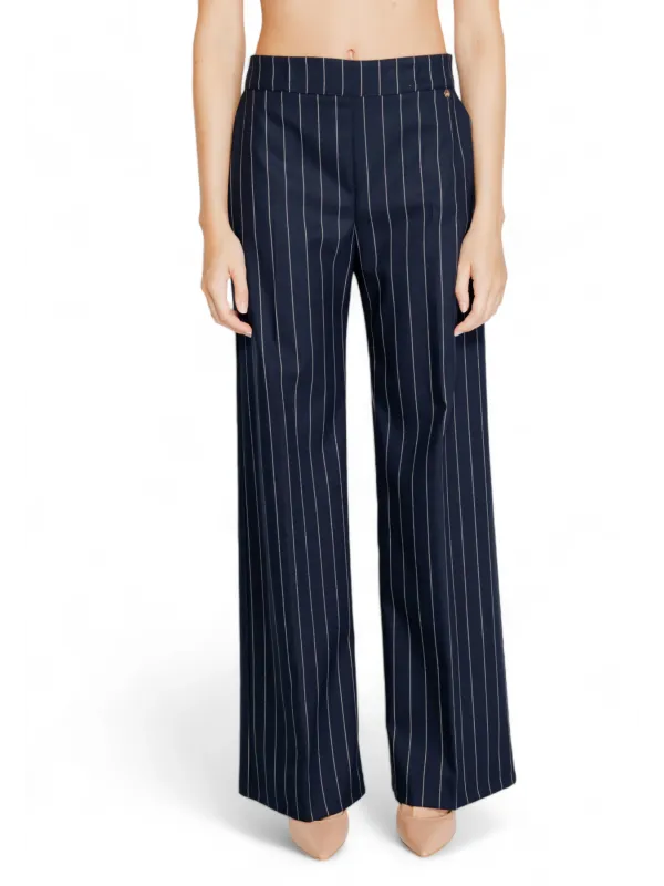 Gestreifte Wollhose mit hohem Bund Gestreifte Wollhose mit hohem Bund
