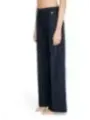 Schwarze Pinstripe-weite Bein Hose
