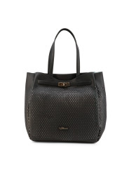 Schwarze gesteppte Blumarine Bucket Tasche