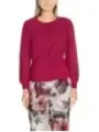 Seidenbluse mit Knopfleiste und Rüschen.