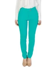 Mintgrüne Damen Slim Fit Hose